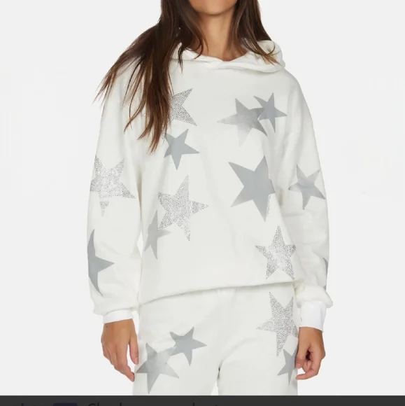 LAUREN MOSHI Crystal Multi Stars Hoodie - Picture 3 of 5